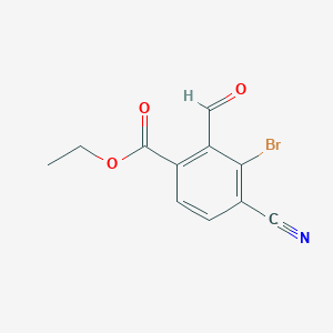Ethyl 3-bromo-4-cyano-2-formylbenzoate