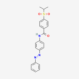 (E)-4-(isopropylsulfonyl)-N-(4-(phenyldiazenyl)phenyl)benzamide