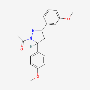 1-Acetyl-3-(3-methoxyphenyl)-5-(4-methoxyphenyl)-4,5-dihydro-1H-pyrazole