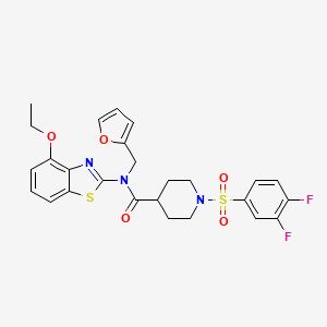 1-((3,4-difluorophenyl)sulfonyl)-N-(4-ethoxybenzo[d]thiazol-2-yl)-N-(furan-2-ylmethyl)piperidine-4-carboxamide