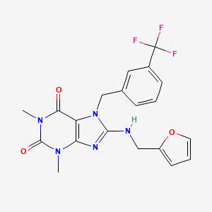 8-[(furan-2-ylmethyl)amino]-1,3-dimethyl-7-[3-(trifluoromethyl)benzyl]-3,7-dihydro-1H-purine-2,6-dione