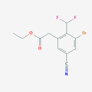 Ethyl 3-bromo-5-cyano-2-(difluoromethyl)phenylacetate