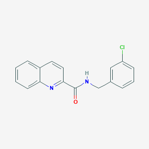 molecular formula C17H13ClN2O B14138762 N-[(3-chlorophenyl)methyl]quinoline-2-carboxamide CAS No. 783308-43-0