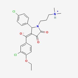 (E)-(3-chloro-4-ethoxyphenyl){2-(4-chlorophenyl)-1-[3-(dimethylammonio)propyl]-4,5-dioxopyrrolidin-3-ylidene}methanolate