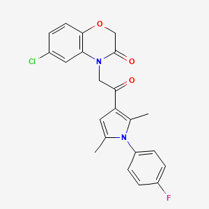 6-chloro-4-{2-[1-(4-fluorophenyl)-2,5-dimethyl-1H-pyrrol-3-yl]-2-oxoethyl}-2H-1,4-benzoxazin-3(4H)-one