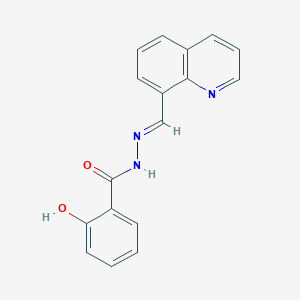 2-hydroxy-N'-[(E)-quinolin-8-ylmethylidene]benzohydrazide