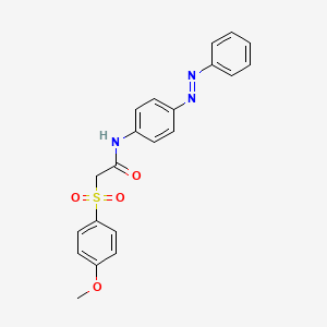 (E)-2-((4-methoxyphenyl)sulfonyl)-N-(4-(phenyldiazenyl)phenyl)acetamide