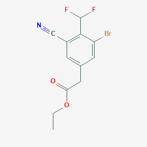 Ethyl 3-bromo-5-cyano-4-(difluoromethyl)phenylacetate