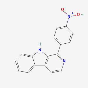 molecular formula C17H11N3O2 B14138873 9H-Pyrido[3,4-b]indole, 1-(4-nitrophenyl)- CAS No. 24243-44-5