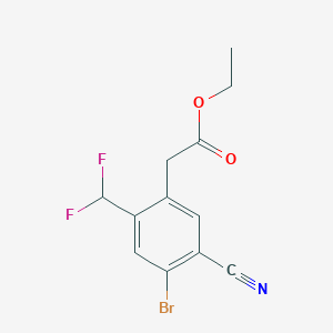 Ethyl 4-bromo-5-cyano-2-(difluoromethyl)phenylacetate