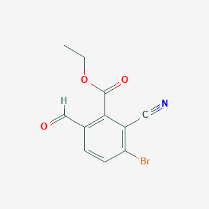 Ethyl 3-bromo-2-cyano-6-formylbenzoate