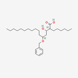 molecular formula C29H50O4 B14139008 2-Hexyl-3-hydroxy-5-(phenylmethoxy)hexadecanoic acid CAS No. 112763-98-1