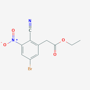 Ethyl 5-bromo-2-cyano-3-nitrophenylacetate