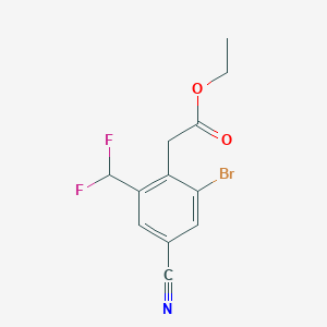 Ethyl 2-bromo-4-cyano-6-(difluoromethyl)phenylacetate