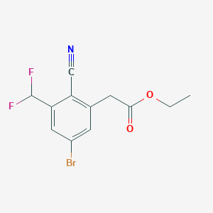 Ethyl 5-bromo-2-cyano-3-(difluoromethyl)phenylacetate
