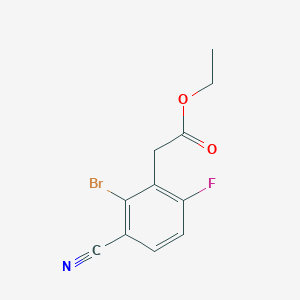 Ethyl 2-bromo-3-cyano-6-fluorophenylacetate
