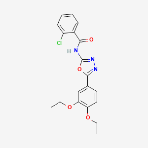 2-chloro-N-(5-(3,4-diethoxyphenyl)-1,3,4-oxadiazol-2-yl)benzamide