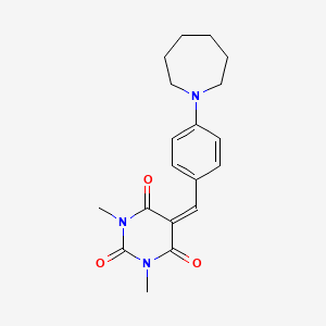 molecular formula C19H23N3O3 B14139160 5-[[4-(Azepan-1-yl)phenyl]methylidene]-1,3-dimethyl-1,3-diazinane-2,4,6-trione CAS No. 848213-60-5