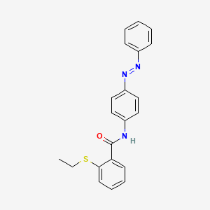 (E)-2-(ethylthio)-N-(4-(phenyldiazenyl)phenyl)benzamide