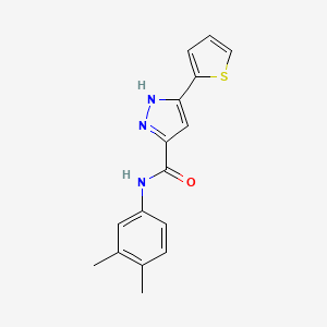 N-(3,4-dimethylphenyl)-5-(thiophen-2-yl)-1H-pyrazole-3-carboxamide