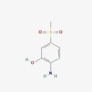 molecular formula C7H9NO3S B14139183 2-Amino-5-(methylsulfonyl)phenol CAS No. 43115-41-9