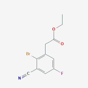 Ethyl 2-bromo-3-cyano-5-fluorophenylacetate