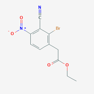 Ethyl 2-bromo-3-cyano-4-nitrophenylacetate