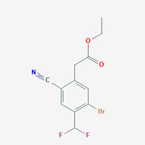Ethyl 5-bromo-2-cyano-4-(difluoromethyl)phenylacetate