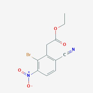 Ethyl 2-bromo-6-cyano-3-nitrophenylacetate