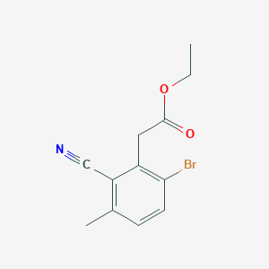 Ethyl 6-bromo-2-cyano-3-methylphenylacetate