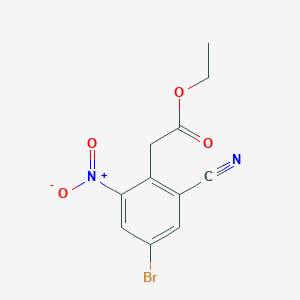 Ethyl 4-bromo-2-cyano-6-nitrophenylacetate