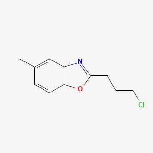 molecular formula C11H12ClNO B14139438 2-(3-Chloropropyl)-5-methyl-1,3-benzoxazole 