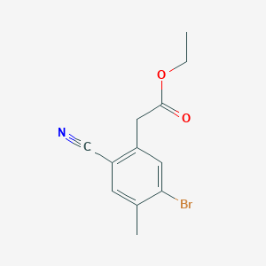 Ethyl 5-bromo-2-cyano-4-methylphenylacetate