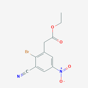 Ethyl 2-bromo-3-cyano-5-nitrophenylacetate