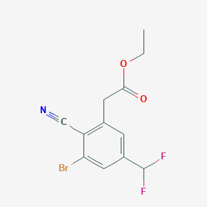 Ethyl 3-bromo-2-cyano-5-(difluoromethyl)phenylacetate