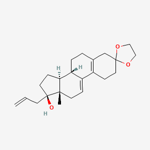 (8S,13S,14S,17R)-17-Allyl-13-methyl-1,2,4,6,7,8,12,13,14,15,16,17-dodecahydrospiro[cyclopenta[a]phenanthrene-3,2'-[1,3]dioxolan]-17-ol