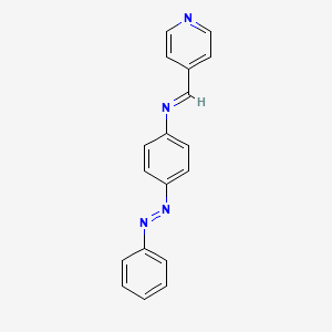 molecular formula C18H14N4 B14139553 4-[(E)-phenyldiazenyl]-N-[(E)-pyridin-4-ylmethylidene]aniline CAS No. 372182-66-6