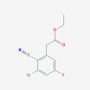 Ethyl 3-bromo-2-cyano-5-fluorophenylacetate