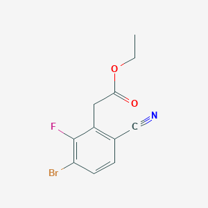 Ethyl 3-bromo-6-cyano-2-fluorophenylacetate