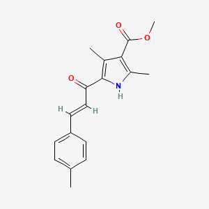 molecular formula C18H19NO3 B14139638 methyl 2,4-dimethyl-5-[(E)-3-(4-methylphenyl)prop-2-enoyl]-1H-pyrrole-3-carboxylate CAS No. 300835-70-5