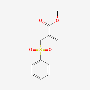 molecular formula C11H12O4S B14139682 Methyl 2-((phenylsulfonyl)methyl)acrylate 