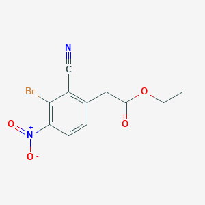 Ethyl 3-bromo-2-cyano-4-nitrophenylacetate