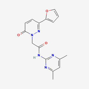 molecular formula C16H15N5O3 B14139699 N-(4,6-dimethylpyrimidin-2-yl)-2-(3-(furan-2-yl)-6-oxopyridazin-1(6H)-yl)acetamide 