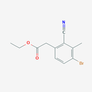 Ethyl 4-bromo-2-cyano-3-methylphenylacetate
