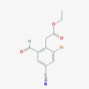 Ethyl 2-bromo-4-cyano-6-formylphenylacetate