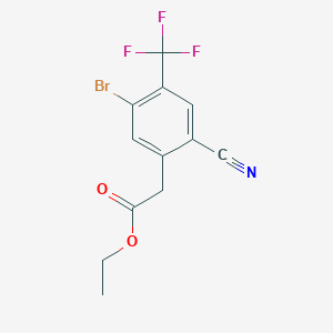 Ethyl 5-bromo-2-cyano-4-(trifluoromethyl)phenylacetate