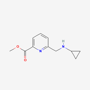 molecular formula C11H14N2O2 B1413984 6-Cyclopropylaminomethyl-pyridine-2-carboxylic acid methyl ester CAS No. 2112643-82-8