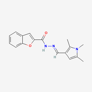 N'-[(E)-(1,2,5-trimethyl-1H-pyrrol-3-yl)methylidene]-1-benzofuran-2-carbohydrazide