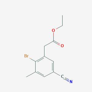 Ethyl 2-bromo-5-cyano-3-methylphenylacetate