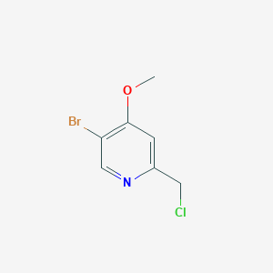 molecular formula C7H7BrClNO B14139985 5-Bromo-2-chloromethyl-4-methoxypyridine 